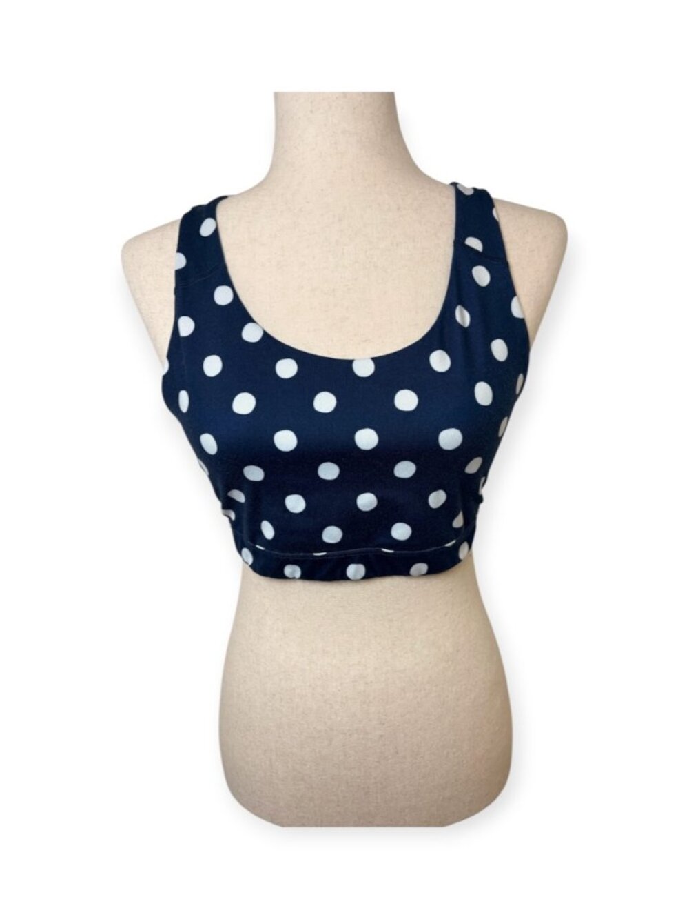 Old Navy Active Navy Polka Dot Strappy Sports Bra Size Large